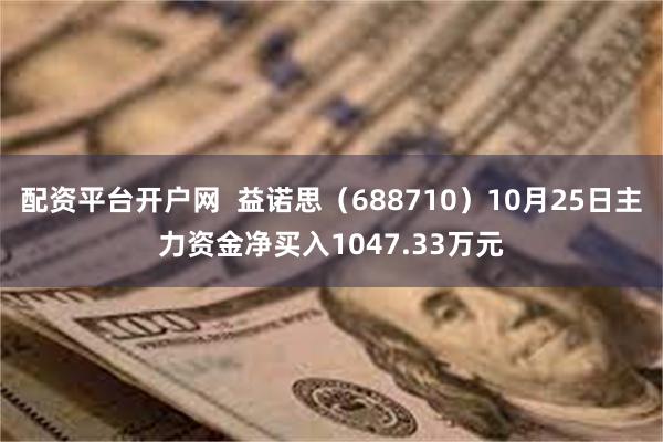 配资平台开户网  益诺思（688710）10月25日主力资金净买入1047.33万元