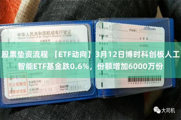 股票垫资流程 【ETF动向】3月12日博时科创板人工智能ETF基金跌0.6%，份额增加6000万份