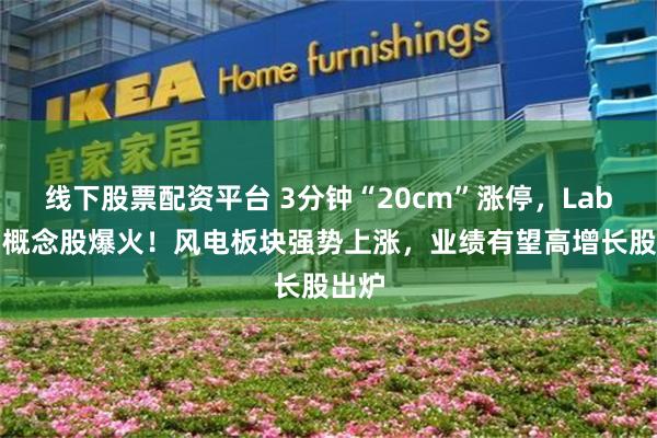 线下股票配资平台 3分钟“20cm”涨停，Labubu概念股爆火！风电板块强势上涨，业绩有望高增长股出炉