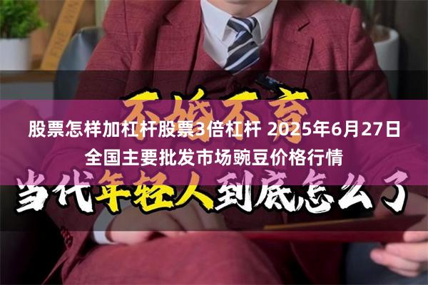 股票怎样加杠杆股票3倍杠杆 2025年6月27日全国主要批发市场豌豆价格行情