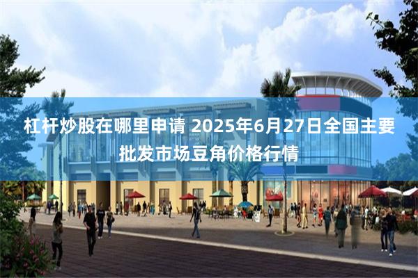 杠杆炒股在哪里申请 2025年6月27日全国主要批发市场豆角价格行情
